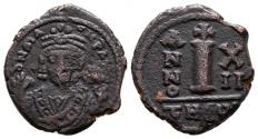 Ancient Coins - Maurice Tiberius. AD 582-602. Theoupolis (Antioch) Decanummium.
