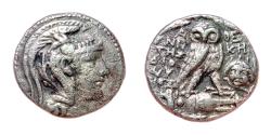 Ancient Coins - ATTICA, Athens. Circa 165-42 BC. AR Tetradrachm New Style coinage. Niketes, Dionysios, and Demo-, magistrates.