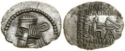 Ancient Coins - Parthia, Ekbatana, Artabanus II drachm; c. 10-38 AD, Drachm, 2,89 g / 23 mm.