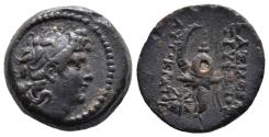 Ancient Coins - Seleukid Kingdom. Diodotos Tryphon. 142-138 B.C. Æ (17 mm, 4.46 g). Antioch on the Orontes.