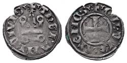 World Coins - Principality of Achaea. Guy II de La Roche (1287-1308). BI Denier (18 mm, 0,86 g). Thebes.
