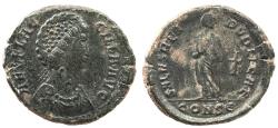 Ancient Coins - Aelia Flaccilla AD 383-386. Constantinople Follis Æ