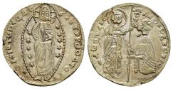 World Coins - The Crusaders. Beyliks of Western Asia Minor. After 1348. AV Ducat (3.45gr), late 'K' Series, imitating the Venetian ducats of Andrea Dantolo, (1344-1354).