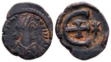 Ancient Coins - Justinian I. 527-565. Æ Pentanummium. Theoupolis (Antioch) mint. Struck circa 551-560.