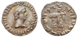 Ancient Coins - Kings of Bactria. Apollodotos II (c. 80-65 BC). AR Drachm (17.50 mm, 2.34 g).