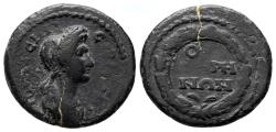 Ancient Coins - LYDIA, Thyateira. Plotina. Augusta, AD 105-123. Æ (17 mm, 2,36 g). Struck under Trajan.