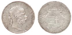 World Coins - Hungary, Franz Joseph I 1 Forint 1869 KB