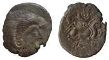 Ancient Coins - CELTIC BRITAIN. Belgic Migration. Armorican: Channel Isles and NW Gaul. Circa 75-50 B.C. Billon stater. 5.42 g. 24 mm.