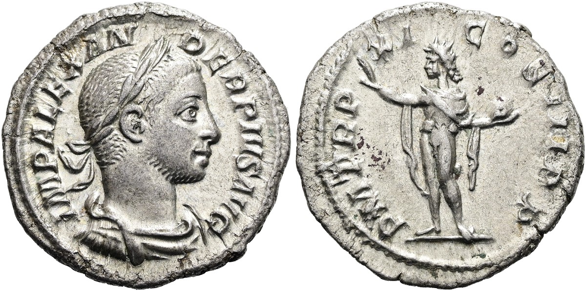 Severus Alexander, as Augustus (AD 222-235). AR denarius (20 mm, 2,90 g ...