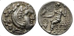Ancient Coins - The Greek. King of Macedon. Alexander III 'The Great'. 336-323 BC. AR Drachm (4.15 gr). Chios mint. Struck circa 290-275 BC.
