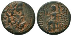 Ancient Coins - Seleukid Kingdom - Seleucis and Pieria. Antioch. Civic and Semi-autonomous Coinage. Tetrachalkon Bronze Æ (7.9 g / 19.3 mm.)