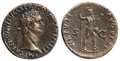 Ancient Coins - Domitian (81-96), As, Rome, AD 90-91; AE (10.55 g; mm 27.11 mm)