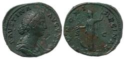 Ancient Coins - FAUSTINA II (Augusta, 147-175). Sestertius. Rome.