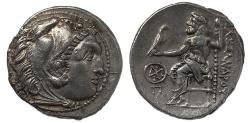 Ancient Coins - Kingdom of Macedon, Antigonos I Monophthalmos AR Drachm. Struck as Strategos or king of Asia, in the name and types of Alexander III. Teos, circa 310-301 BC.
