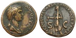 Ancient Coins - ANTONIA, mother of Claudius, † 39. Dupondius, posthumous, struck by Claudius, 41-42. AE 12.53 g.