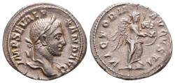 Ancient Coins - SEVERUS ALEXANDER – DENARIUS – ROME – VICTORY – VOT X – VF!