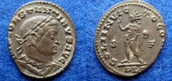 Ancient Coins - CONSTANTINE I – FOLLIS – LYON – SOL – EF!