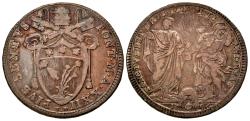 World Coins - Papal States, Bologna. Pius VI. A.D. 1775-1799. AR testone. Mint of Rome, Dated RY 22 and 1796.