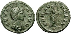 Ancient Coins - Severina, wife of Aurelian. Æ denarius. Rome. Good VF. Scarce.