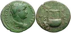 Ancient Coins - Hadrian. 117-138 AD. As, 125-8 AD.