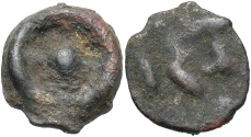 Ancient Coins - Moesia, Istros. Late 5th century A.D. Cast Æ. Near VF.