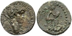 Ancient Coins - Cappadocia, Caesarea. Nero. A.D. 54-68. Fourrée hemidrachm. Good VF.