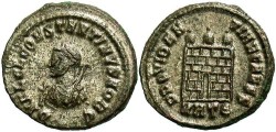 Ancient Coins - Constantine II, as Caesar. 316-337 AD. Silvered AE3. Heraclea.