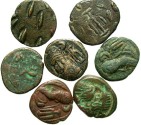 Ancient Coins - Lot of seven coins, Persis, Orodes I. 57-38 B.C. Æ unit. VF.