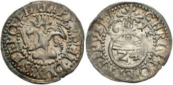 World Coins - Pomerania. Philip II. 1615. 1/24 Thaler. AU, lustrous.