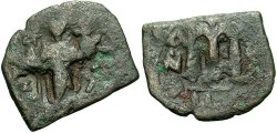 Ancient Coins - Constans II. A.D. 641-668. Æ follis. Constantinople. Fine.