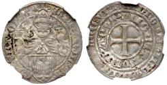 World Coins - Aachen. EARLY DATED Silver Groschen, 1411. NGC XF 40