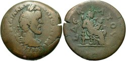 Ancient Coins - Egypt. Alexandria, Antoninus Pius. A.D. 138-161. Æ drachm. Year 10, A.D. 148. Near VF.