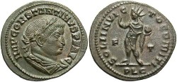 Ancient Coins - Constantine I. A.D. 307-337. Æ follis. Lugdunum, A.D. 309-310. EF.
