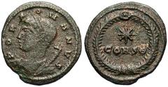 Ancient Coins - Populus Romanus. A.D. 330. Æ half-centionalis. Constantinople. VF.