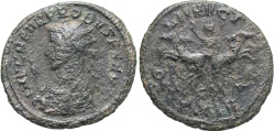 Ancient Coins - Probus. A.D. 276-282. Æ antoninianus. Near Fine, dark green patina.