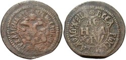 World Coins - Russia. Peter I. 1700. Denga. VF.