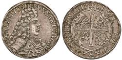 World Coins - Saxe-Coburg. Albrecht III (1680-1699). Silver 1/6 Taler, 1694 HEA.