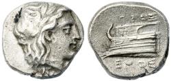 Ancient Coins - Bithynia, Kios. Silver Hemidrachm (2.40 g), ca. 350-300 BC Proxenos, magistrate.