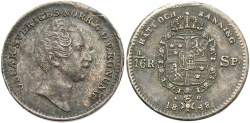 World Coins - Sweden. 1848/5. 1/16 Riksdaler. EF, toned.
