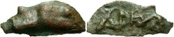 Ancient Coins - Thrace, Olbia. Ca. 438-410 B.C. Cast Æ 26 mm. Near VF.