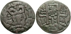 World Coins - Arab-Bukharan. Abbasid caliph al-Mahdi. 770-785. BI 'black' dirham. VF.