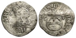 World Coins - Germany, Solms-Lich. 1593. 1/2 Batzen. Fine.