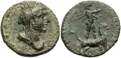 Ancient Coins - Cilicia, Tarsos. Ca. 175-164 B.C. Æ. VF, green patina.