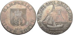 World Coins - Great Britain. Hampshire. 1811. AR Shilling Token. Near Fine.
