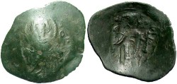 Ancient Coins - Latin Empire of Constantinople. A.D. 1204-1261. Æ trachy. Fine.