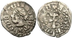 World Coins - Hungary. Louis I. 1342-1382. AR Denar. VF.