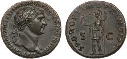 Ancient Coins - Trajan, AD 98-117. Æ As (13.43g). Mint of Rome, A.D. 103-111.