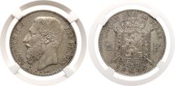 World Coins - Belgium. Leopold II (1835-1909) 2 Francs 1867. NGC AU 53