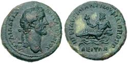 Ancient Coins - Thrace, Philippopolis. Antoninus Pius. Æ (14.18 g), AD 138-161. With Rivergod Hebrus