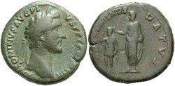 Ancient Coins - Antoninus Pius. A.D. 138-161. Æ sestertius. Fine, green patina.